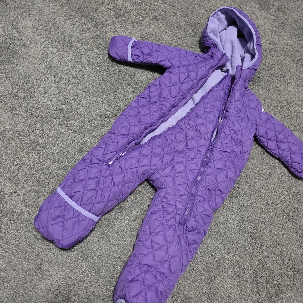 Snozu Lavender Quilted Baby Snowsuit 24M